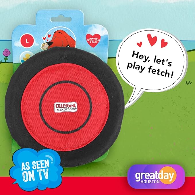 Clifford® Flying Disc Frisbee Dog Toy for Aggressive Chewers | 9.25" Durable Dog Frisbee | Quality, Strong Nylon Frisbee for Dogs for Fetch, Toss and Tug