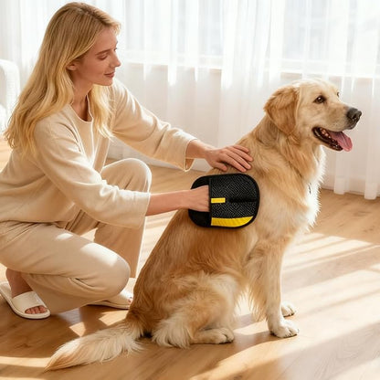 Pet Hair Removal Glove - Electrostatic Reusable Magic Brush Glove for Dog & Cat Hair Remover Glove on Sofa, Car Seats, Clothes & Bedding(Black)
