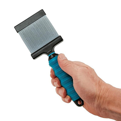 Ergonomic Double Sided Flexible Slicker Brushes for Dog Cat Pet Pro Grooming or Home Use (Set of Both Brushes)