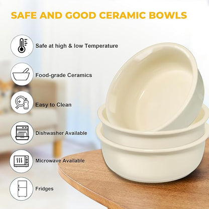 Ceramic Dog Bowls with Non-Skid Stand, Elevated Feeding Bowl for Medium Large Dogs,Raised Food and Water Dish Set, Dog Pet Feeder (11'' Tall-56OZ-Cream White)