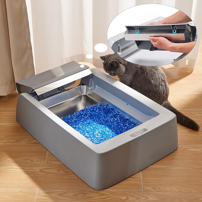 Yangbaga Stainless Steel Reusable Litter Tray, Compatible with Petsafe Scoop-Free Self-Cleaning Litter Box, Efficient Poop Collecting Design, Odor Control & Rust-Proof, Money-Saving Litter Box