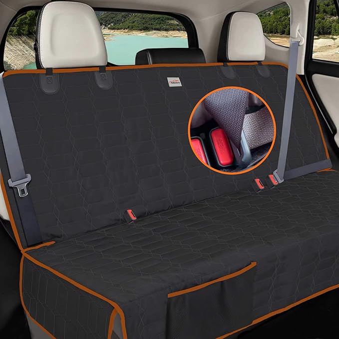 Reliadura Dog Seat Cover for Back Seat Waterproof Bench Seat Covers for SUV Washable Car Seat Covers for Dogs Non-Slip Pet Seat Cover for Back Seat Heavy Duty Protector for SUVs