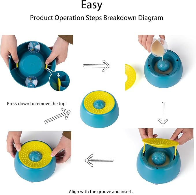 Dog Lick Bowl with Roller Ball, Dog Lick Ball for Dogs,Dog Licking Bowl with Rolling Ball for Pet Slow Eat,Dog Lick Bowl with Ball for Enjoy Eating,Lick&Roll Bowl Focus On Pet Enjoy Meal. (Red-A2)