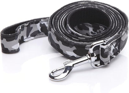 Heavy Duty Dog Leash, 4 FT/ 6 FT/ 10 FT Long, 1 Inch Wide, Nylon Camouflage Dog Leash for Small and Medium Dogs
