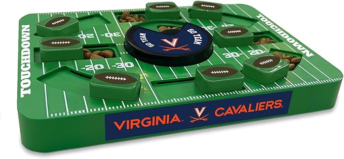 Pets First NCAA Virginia Large Puzzle Toy, Interactive Treat Dispenser, Slow Feeding Toy for Dogs, New Large Size