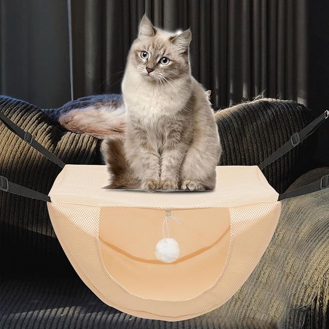 TEHAUX Pet Hanging Nest Cat Bed Hammock Small Breathable Mesh Summer Washable Kitten Sleeping Nest for Cage Use