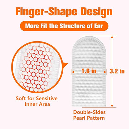 Dog Ear Finger Wipes,Gently Remove Ear Wax & Dirt,Relieve Ear Itching. All Natural Ingredients Dog Ear Wipes.Safe & Gentle Ear Wipes for Dog & Cat - 50 Count
