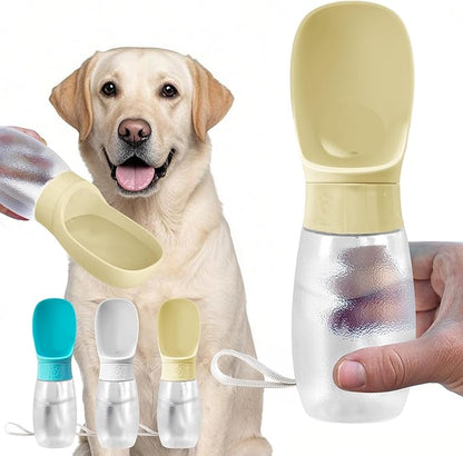 Kalimdor Dog Water Bottle, 19oz Leak Proof Portable Puppy Water Dispenser with Drinking Feeder for Pets Outdoor Walking, Hiking, Travel, BPA Free Food Grade Plastic
