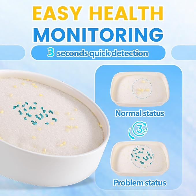 NEWORD Health Monitoring Crystal Cat Litter Test - Color-Changing Silica Gel Litter for Hematuria & Cat Urine Irregularities Detection, Non-Clumping Litter (8 LB Bag)