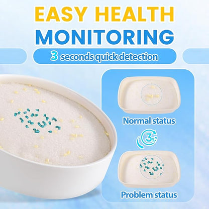 NEWORD Health Monitoring Crystal Cat Litter Test - Color-Changing Silica Gel Litter for Hematuria & Cat Urine Irregularities Detection, Non-Clumping Litter (8 LB Bag)