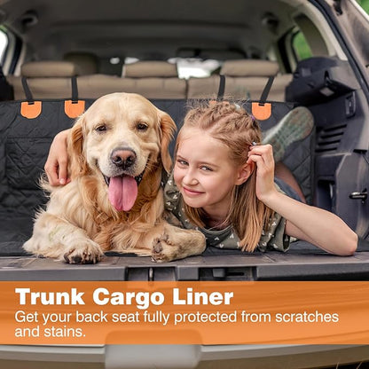 Car Hammock for Dogs Back Seat – 100% Waterproof Heavy Duty 600D Oxford Dog Backseat Cover, Scratch-Proof & Nonslip Dog Hammock for Car, Multi-use Back Seat Dog Hammock, and for Trucks & SUVs