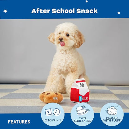 Barkbox Afterschool Snack Pack Dog Toy Bundle – Squeaky Dog Toys – Plush Dog Toys – Puppy and Pet Toys for Large Dogs