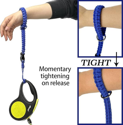Hands Free Adjustable Wrist Strap for Dog Leash,Security Strap for Retractable Dog Leashes,Blue