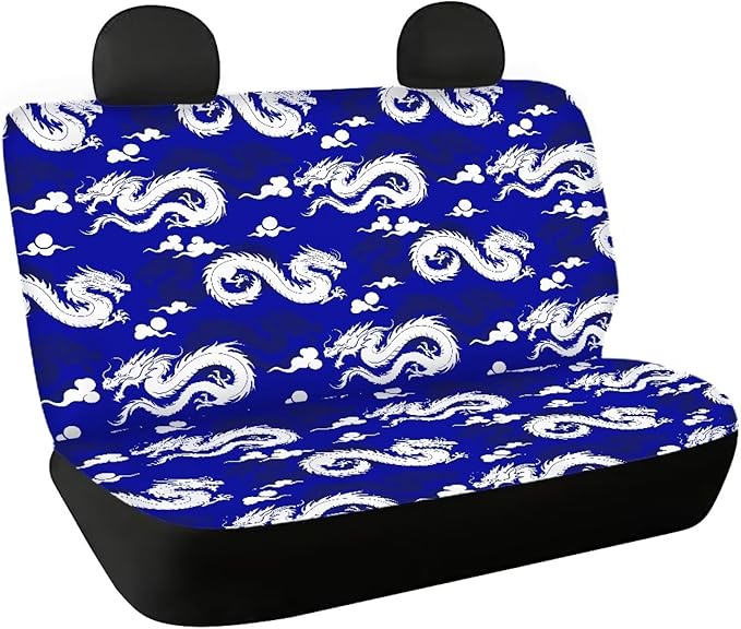 AFPANQZ Asia Dragon Dog Car Backseat Covers Dog Seat Cushion for Rear Seat Non-Slip Soft Car Seat Covers for Dogs, Pet, Kids Seat Cover for Auto Back Seat, Bench Protective