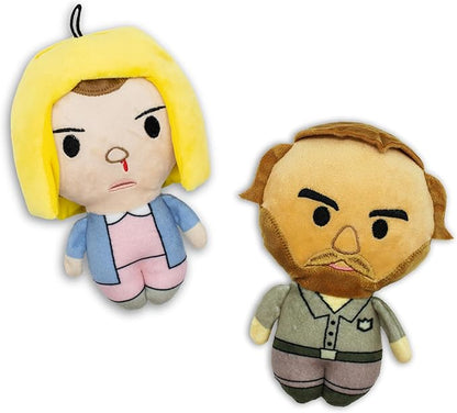 design LAB, Inc. Stranger Things Official Merchandise | Cool Dog Toys for Interactive Play | Eleven & Hopper 2-Pack Set | Collectible Stranger Things Toys