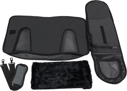 EliteField Deluxe Soft Pet Carrier (3 Year Warranty, Airline Approved), Multiple Sizes and Colors Available (18" L x 10" W x 11" H, Black+Gray)