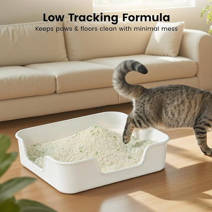 Gardner Pet Cassava Cat Litter, Tapioca Cat Litter, Odor Control | Low Dust | Natural Clumping Litter | Fast Absorption & Low Tracking Kitty Litter, Unscented with Deodorizing Pellets (9LBS*2)