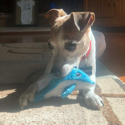 SmartPetLove Snuggle Puppy Tender-Tuffs Small Dog Toys - Dolphin Dog Toy for Small Breeds with Puncture Resistant Squeaker