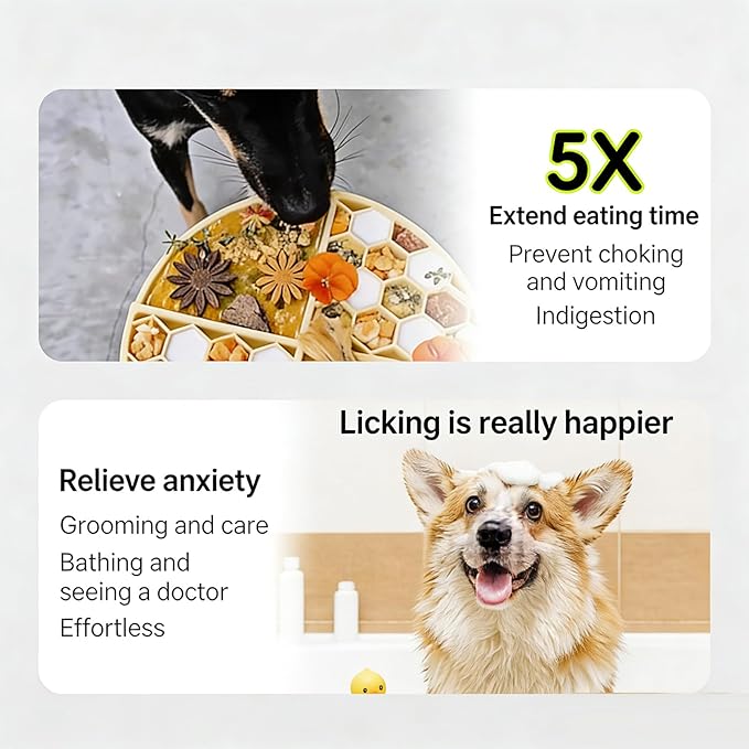 Lick Mat for Dogs and Cats, Pink, Anxiety Relief and Boredom Reducer, Perfect for Bathing and Grooming