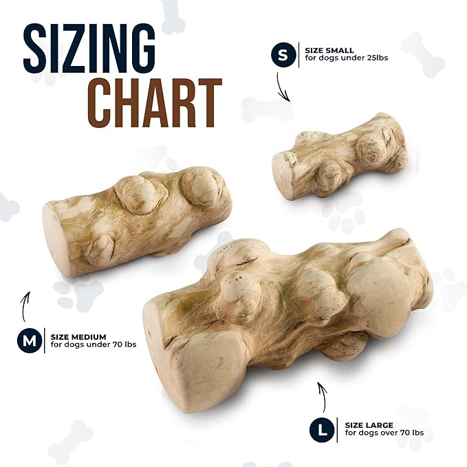 Gorilla Wood Dog Chew Toys - 100% Natural, Wood Chews for Dogs - Stress Relief, Teeth Cleaning & Reducing Boredom, Wood Dog Toy for Medium & Large Dogs
