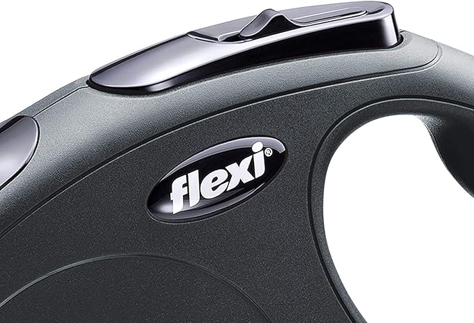 FLEXI New Classic Retractable Dog Leash (Cord), 10 ft, Extra Small, Black