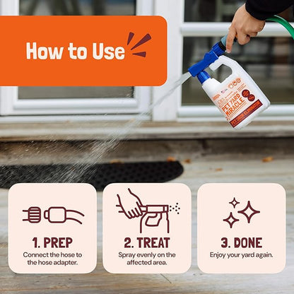 Sunny & Honey Outdoor Turf Cleaner - Pet Urine Enzyme Cleaner - Dog Urine Neutralizer for Grass - Long-Lasting Orange Scent & Yard Sprayer Ready (32 fl oz)