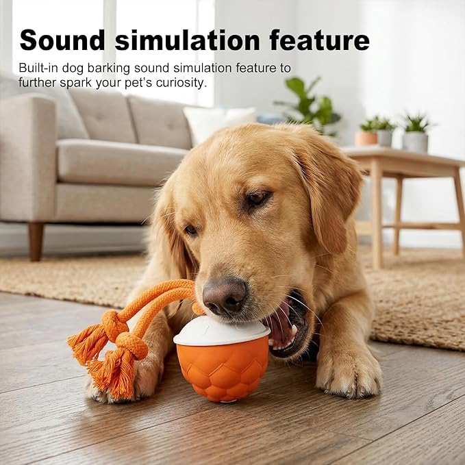 Interactive Dog Toys, Dog Ball Laun-Cher - 2026 Upgraded Motion Activated Automatic Rolling Ball Toys for Small/Medium/Large Dogs Balls for Boredom to Keep Them Busy with Dog Toy Balls (Orange)