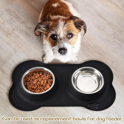 kathson 12 PCS Small Stainless Steel Dog Bowls, Replacement Metal Puppy Food Water Bowl Set Suit for Indoor Outdoor, Pet Feeding Dish for Small Animals Kitten, Dishwasher Safe (5.5 in)
