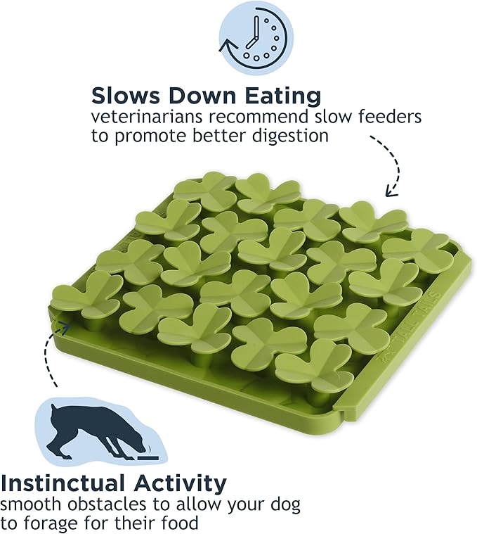 Tall Tails Clover Foraging Mat for Dogs – Slow Feeder Puzzle Mat for Easy & Engaging Feeding