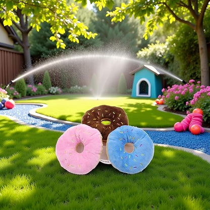 3 Pcs Colorful Donut-Shape Squeaky Squeaker Puppy Dog Pet Cat Kitten Sound Chews Toy Sturdy and Practical Simple and Sophisticated Design, Pet Dog Squeak Toys to Keep Dogs Busy