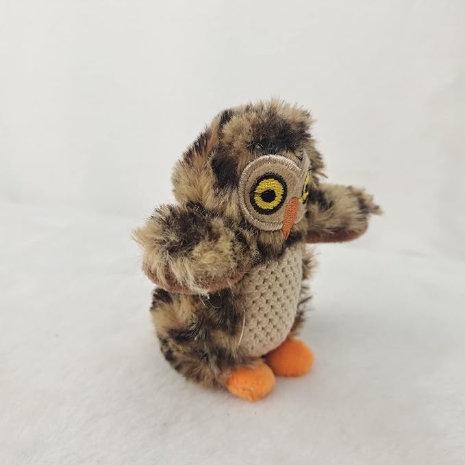 Glow Pups Hide and Seek Dog Toy Squeaky Plush Owl in Tree, Interactive Burrow, Promotes Mental Stimulation, Easy to Clean, Whimsical Green Design (Set of 4, Medium)