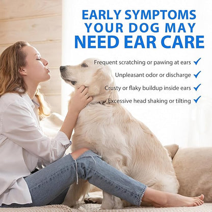 Dog Ear Infection Treatment, Dog Ear Drops with 1% Hydrocortisone for Dog, for Dog Yeast Infection, Soothe Itching, Redness, & Swelling - Vet Recommended