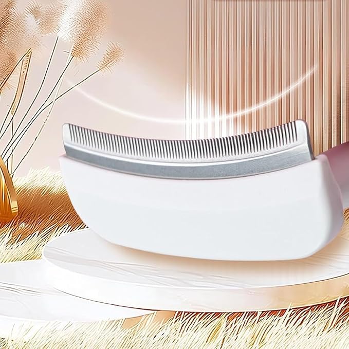 V-Tooth Deshedding Comb, Pet Hair Removal Tool, Multifunctional Hairs Removal Brush, Cat Dog Grooming Brush, Tight V-shaped Comb Teeth To Effectively Remove Pet Hair Loss (White, Large)
