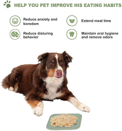 Licking Mat for Dogs & Cats with Suction Cups, 1 Pack Square Dog Slow Feeder Lick Pat for Anxiety Relief & Boredom, Dog Toys to Keep Them Busy, Pets Grooming Bathing Training Mat