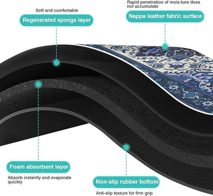 Pet Feeding Mat for Floors Waterproof Dog Mat for Food and Water Absorbent Quick Dry Non Slip mat for Cat Bowls