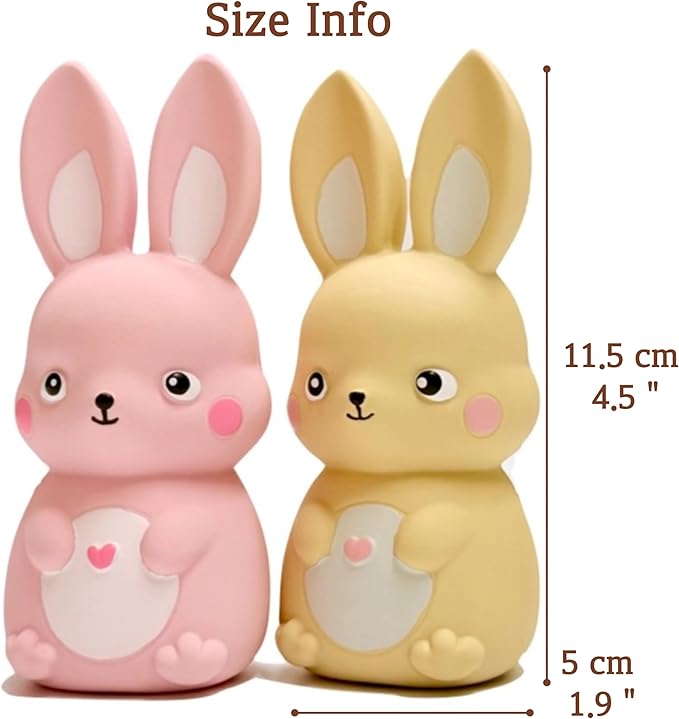 Rubber Squeaky Dog Toys, Latex Dog Squeaky Toys, Easter Bunny Dog Toy, Small, 2 Pack