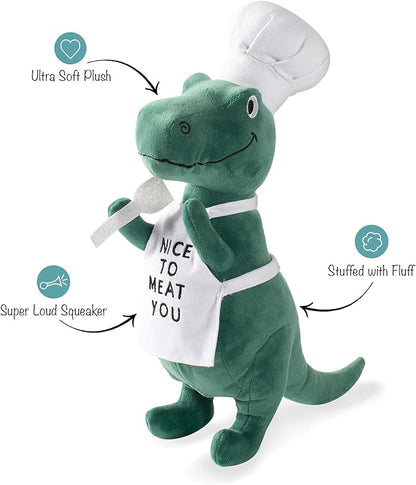 Fringe Studio Plush Pet Toy with Squeaker, King of The Grill (289624), Multicolor Large