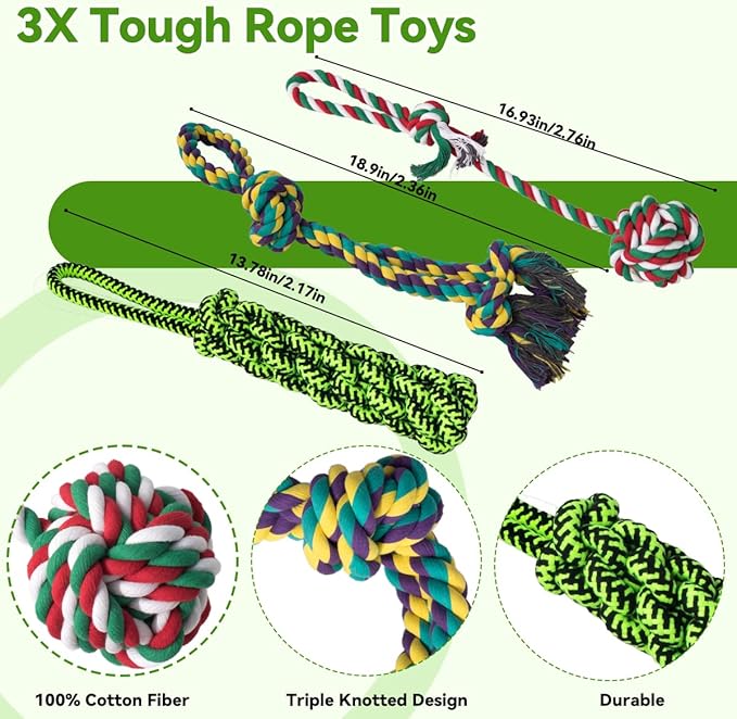 Tether Tug Outdoor Dog Toy for Aggressive Chewers: Durable Rope Toy for Large Breed Dogs - Interactive Backyard Pulling & Exercise Gym with Bungee Spring