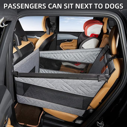 TKYZ Medium Dog Car Seat,Back Seat Extender for Dogs,Waterproof Large Dog Seat Cover for Backseat, Pet Bed for Car Hammock(Grey-s)