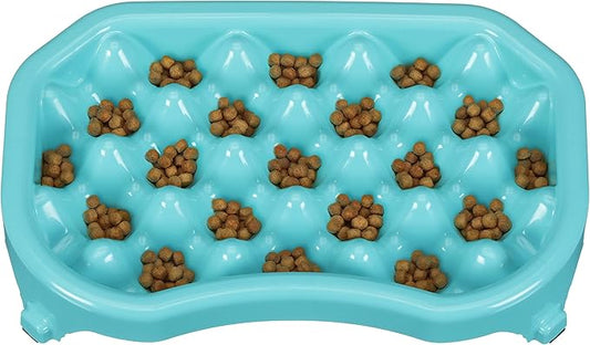 Neater Pet Brands Neater Slow Feeder Dog Bowls, Slows Down Fast Eaters to Help Digestion & Prevent Overeating, Non-Slip Food Bowl, BPA-Free, Holds 2.5 Cup of Food for Small to Medium Breed or Puppy