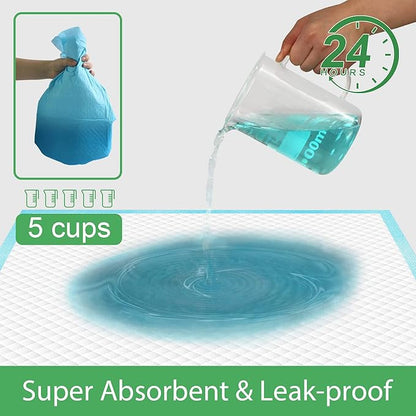 Pet Training and Puppy Pads 24"x24" (75 Count), Super Absorbent Pee Pads for Dogs, Leak-Proof Dog Potty Training Pads for Puppies, Cats, Rabbits, Disposable Pet Pads for Housetraining