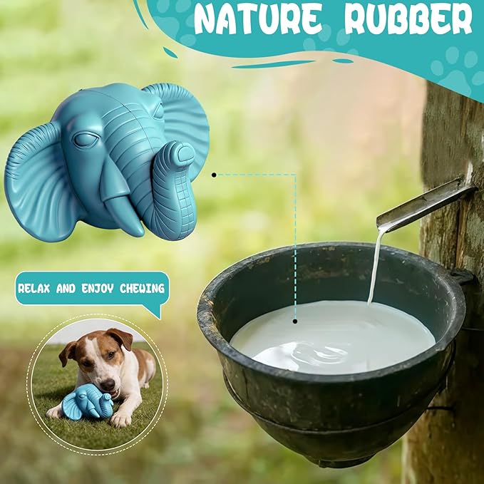 Tough Dog Toys for Aggressive Chewers | Natural Rubber Treat Dispensing Chew Toys for Medium Large Dogs, Interactive Slow Feeder Puzzle Toy for Boredom Relief & Teeth Cleaning, Dishwasher Safe