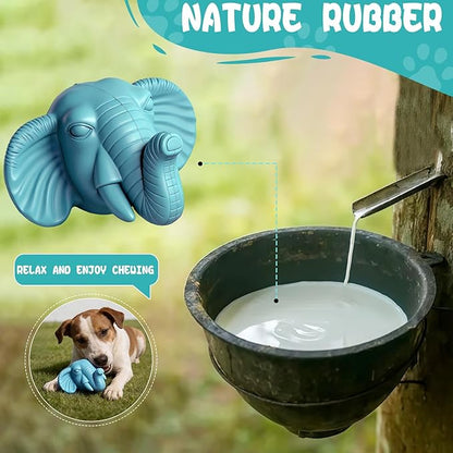 Tough Dog Toys for Aggressive Chewers | Natural Rubber Treat Dispensing Chew Toys for Medium Large Dogs, Interactive Slow Feeder Puzzle Toy for Boredom Relief & Teeth Cleaning, Dishwasher Safe