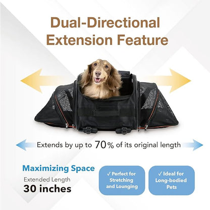 ibiyaya - Compact 3-in-1 Convertible and Foldable Small Pet Carrier and Stroller Combo System, Travel Friendly Cat Stroller and Dog Stroller - Pets up to 17 Pounds - Black