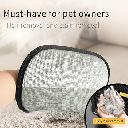 Pet Hair Removal Glove, Five-Finger Static pet Hair Gloves, Reusable cat and Dog pet Hair Removal Tools