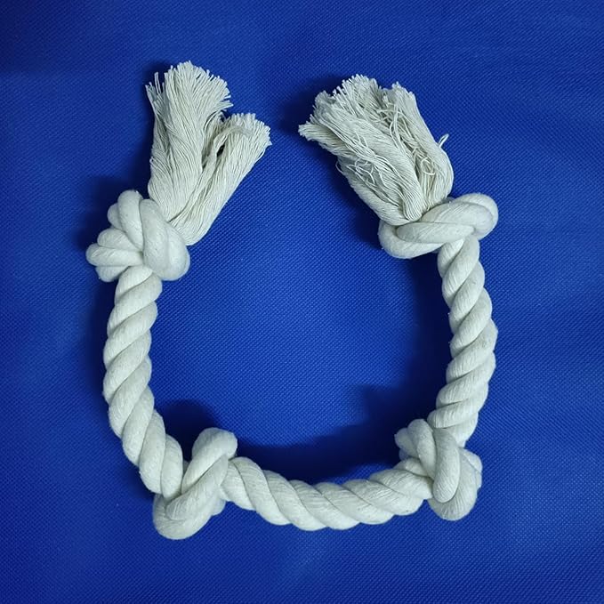 2-Pack 20” Heavy-Duty Dog Rope Toys for Strong Chewers – 4-Knot Tug & Chew Toy for Medium & Large Dogs – Safe, Indoor & Outdoor, Washable Cotton Dental Play Toy