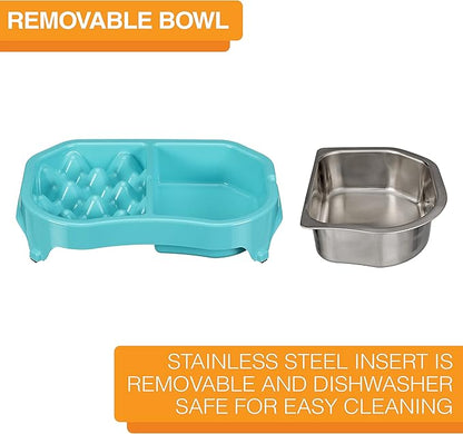 Neater Pet Brands Neater Slow Feeder Dog Bowls, Slows Down Fast Eating to Prevent Vomiting, Overeating, & Bloat, Dog Slow Feeder Bowl with Wide, Non-Slip Base, Holds 2.5 Cups Food and 8.5 Cups Water