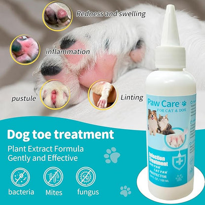 Dog Paw Cleaner, Paw Cleaner for Dogs, Dog Licking Paws Treatment,3.4oz Dog Paw Cleaning Solution, Dog Foot Cleaner, No Rinse Pet Toes Drops Safe Cat Cleanser Care for Cleaning Grooming