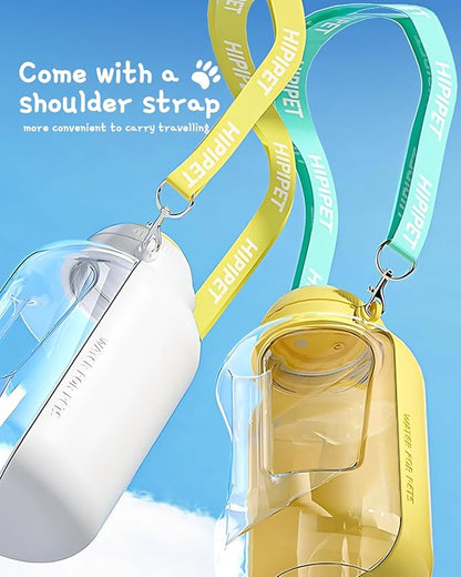 35oz Water Bottle, Portable Dog Water Bottle with Shoulder Strap, BPA Free, Leak Proof, Large Capacity, Pet Water Dispenser with 10oz Bowl for Walking, Hiking, Camping, Travel