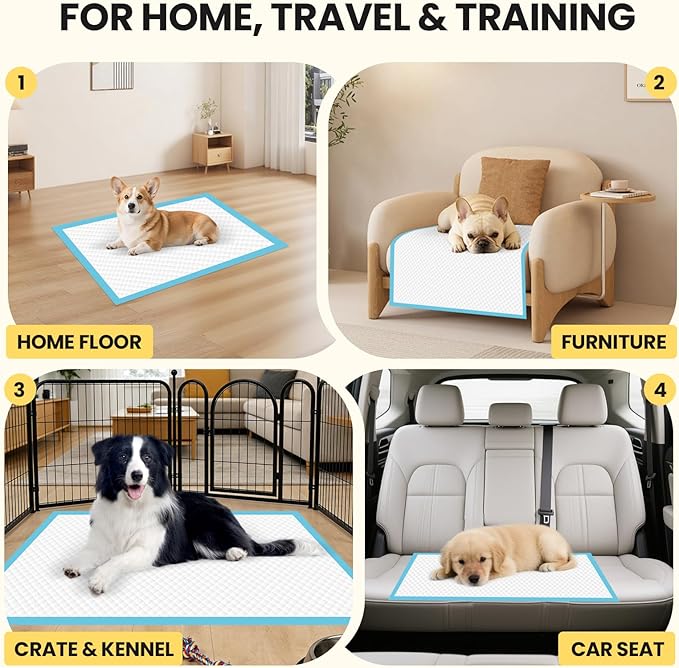Puppy Pads 100 Count 30"x26", Great Value Potty Pads for Dogs XL, Large Pee Pads Piddle Pads for Pet Training, Leak-Proof Dog Pee Pads for Doggy Daily Use